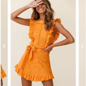 Selfie Leslie Orange Mini Dress